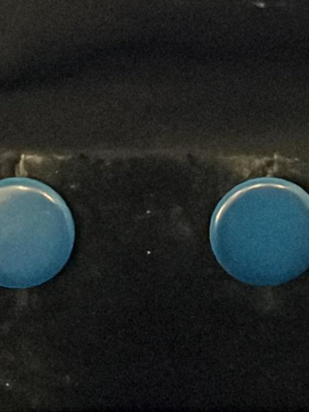 Flat Round Blue Earrings